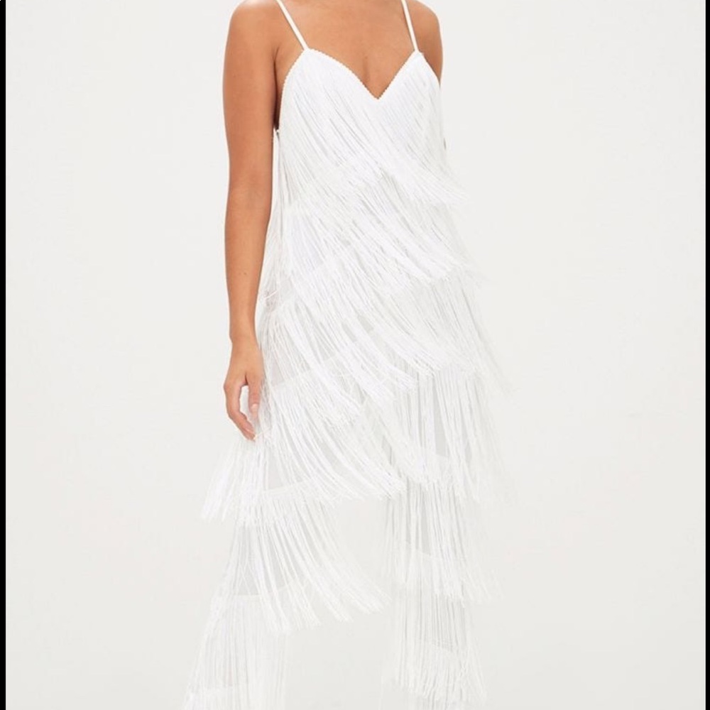 White Tassel Jumpsuit